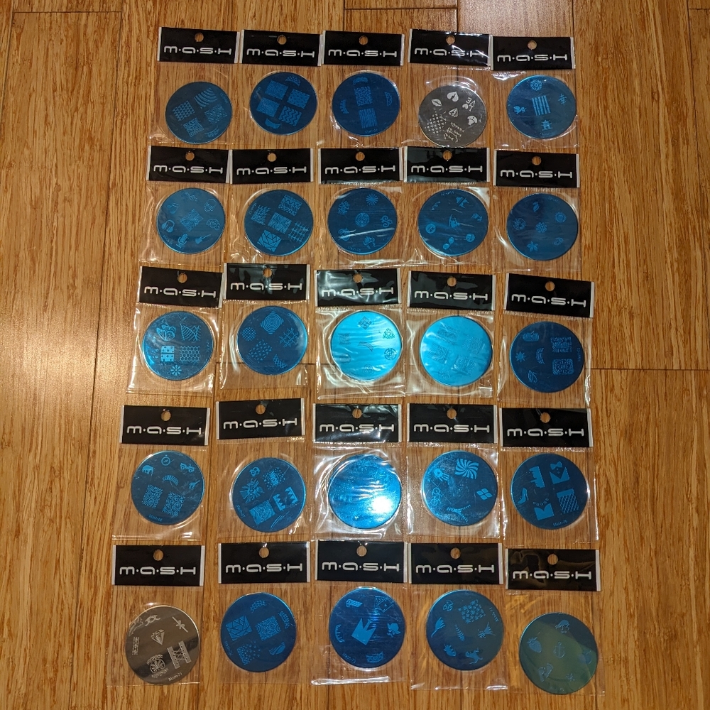 MASH Nail Art Stamping Bundle Set of 25 Plates Multiple Designs NWOT